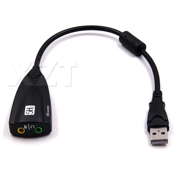 1pcs Vanjski USB Zvuk Karticu 7.1 Adapter 5HV2 3D Audio Slušalice Mikrofon 3.5 mm Za Laptop PC Professionalcompatible svi sistemi